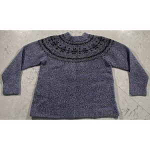 VTG 80s Avoca Collection Sweater Womens L Purple Merino Wool Cashmere Ireland